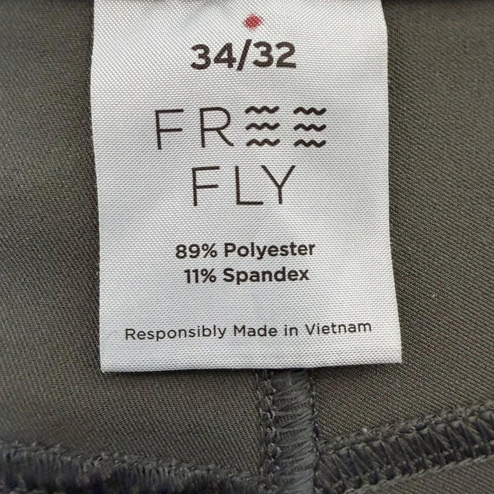 Free Fly Nomad Pants Mens 34x32 Gray Stretch Performance Travel Golf Casual